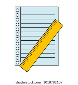 sheet of notebook with rule
