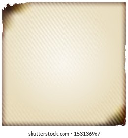 Sheet of the old burnt cardboard