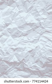 Sheet of old crumpled paper, crumpled paper texture, vector