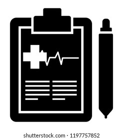 Sheet on clipboard designed as vitals sheet