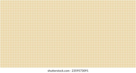 Sheet of orange graph paper with grid. Millimeter paper texture, geometric pattern. Lined blank for drawing, studying, technical engineering or scale measurement. Vector illustration