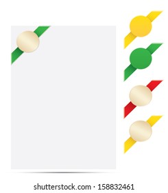 Sheet of paper with the award. 
