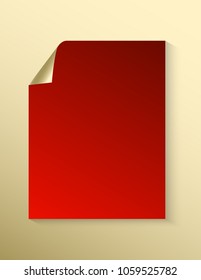 Sheet of paper bent