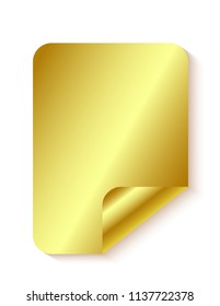 Sheet of paper bent