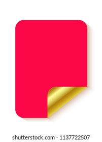 Sheet of paper bent