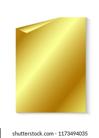 Sheet of paper bent 