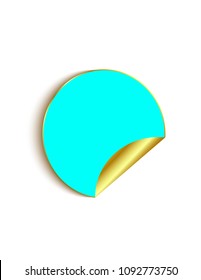 Sheet of paper bent blue