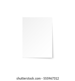 A sheet of paper with a bent corner