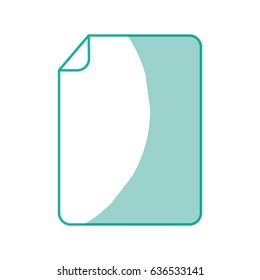 Sheet of paper with a bent corner