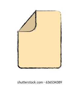 Sheet of paper with a bent corner