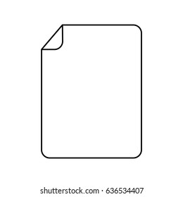 Sheet of paper with a bent corner