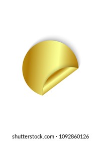 Sheet of paper bent gold