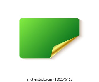 Sheet of paper bent green