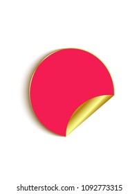 Sheet of paper bent red