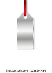 Sheet of paper bent silver