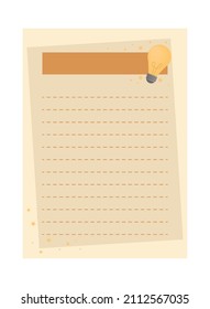 sheet paper with bulb style