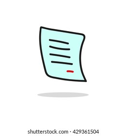 Sheet of paper contract Office signature icon vector