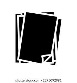 sheet paper document glyph icon vector. sheet paper document sign. isolated symbol illustration