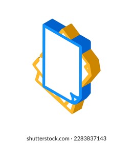 sheet paper document isometric icon vector. sheet paper document sign. isolated symbol illustration