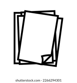 sheet paper document line icon vector. sheet paper document sign. isolated contour symbol black illustration