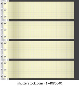 Sheet of paper with folds