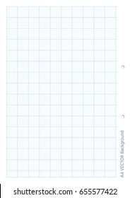 A sheet of paper with a grid of lines. Hole-punching.