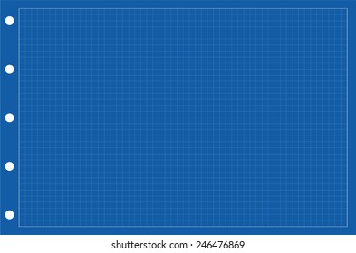 Sheet of paper grid notebook in graph style. Template plotting paper background similar to paper. Eps10 vector illustration 