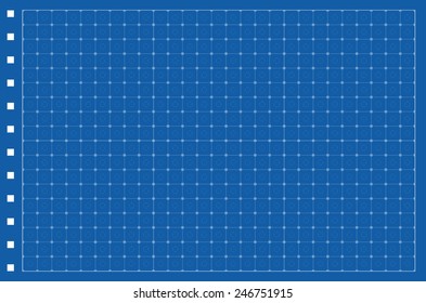 Sheet of paper grid notebook in graph style. Template plotting paper background similar to paper. Eps10 vector illustration