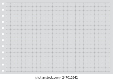 Sheet of paper grid notebook in graph style. Template plotting paper background similar to paper. Eps10 vector illustration