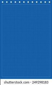 Sheet of paper grid notebook in graph style. Template plotting paper background similar to paper. Eps10 vector illustration