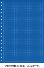 Sheet of paper grid notebook in graph style. Template plotting paper background similar to paper. Eps10 vector illustration