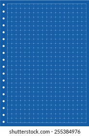 Sheet of paper grid notebook in graph style. Template plotting paper background similar to paper. Eps10 vector illustration