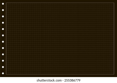 Sheet of paper grid notebook in graph style. Template plotting paper background similar to paper. Eps10 vector illustration