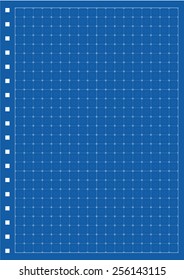 Sheet of paper grid notebook in graph style. Template plotting paper background similar to paper. Eps10 vector illustration