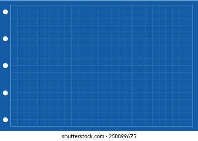 Sheet of paper grid notebook in graph style. Template plotting paper background similar to paper. Eps10 vector illustration