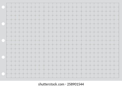 Sheet of paper grid notebook in graph style. Template plotting paper background similar to paper. Eps10 vector illustration