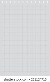 Sheet of paper grid notebook in graph style. Template plotting paper background similar to paper. Eps10 vector illustration