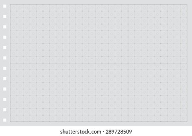 Sheet of paper grid notebook in graph style. Template plotting paper background similar to paper. Eps10 vector illustration 
