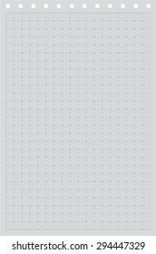 Sheet of paper grid notebook in graph style. Template plotting paper background similar to paper. Eps10 vector illustration