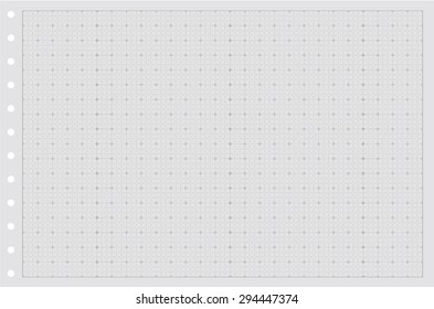 Sheet of paper grid notebook in graph style. Template plotting paper background similar to paper. Eps10 vector illustration