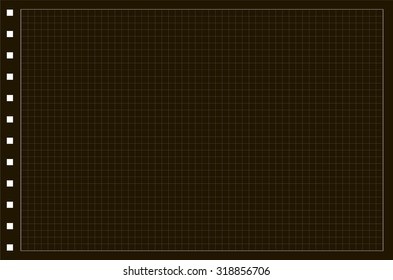 Sheet of paper grid notebook in graph style. Template plotting paper background similar to paper. Eps10 vector illustration