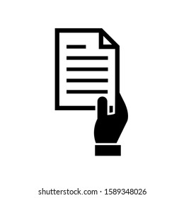 The sheet of paper icon logo isolated on a white background. A4 sheet with text
