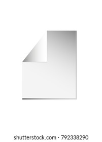 Sheet of paper isolated