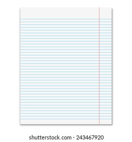 Sheet of paper in line with shadow