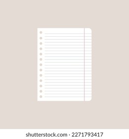 A sheet of paper in a line. Vector illustration.
