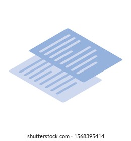 sheet of paper on white background vector illustration design