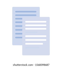 sheet of paper on white background vector illustration design