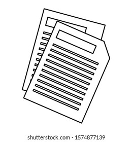 sheet of paper on white background vector illustration design