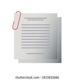 sheet of paper on white background vector illustration design