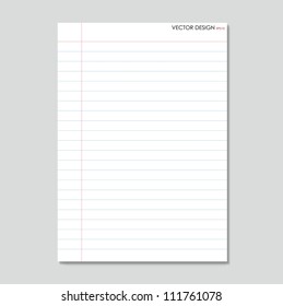 Sheet of paper. Paper page with curl, vector illustration.